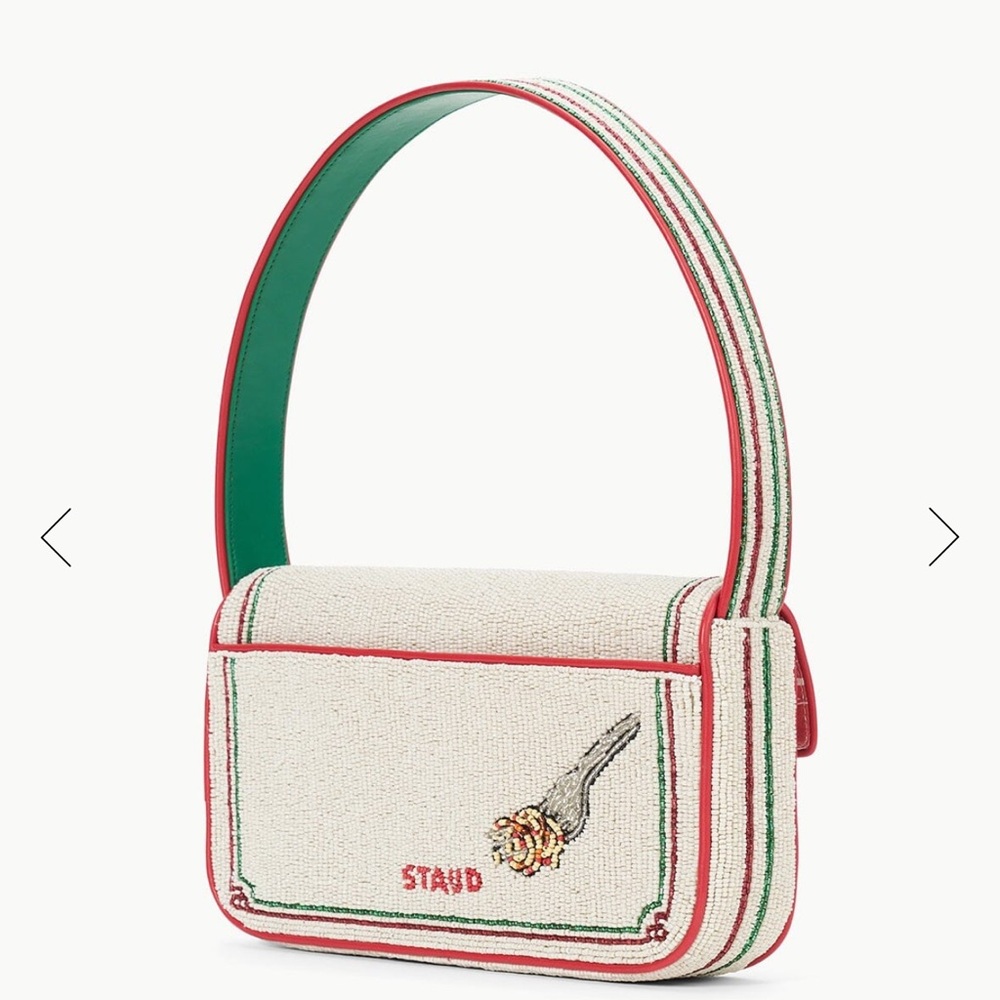 STAUD TOMMY BEADED BAG TOMATO - Picture 6 of 7